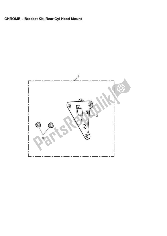 All parts for the Bracket Kit, Rear Cyl Head Mount of the Triumph America Carburettor 790 2002 - 2007